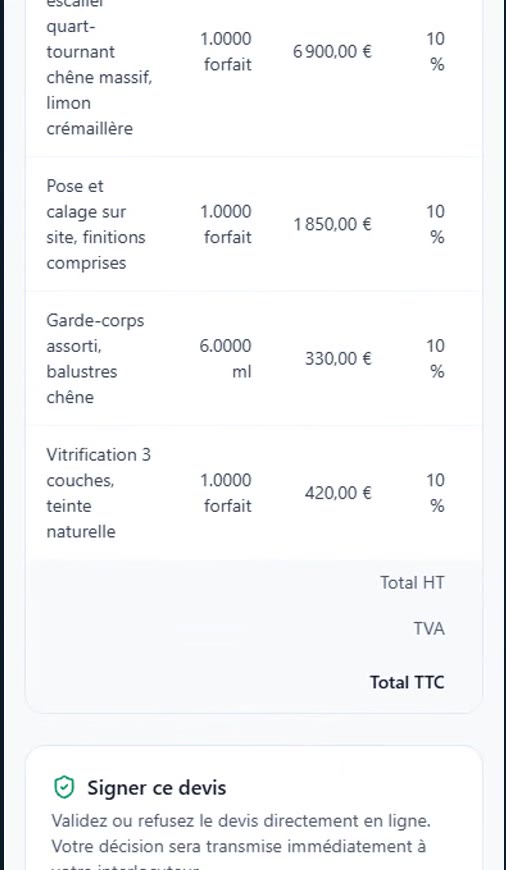 Le portail client Konstra sur mobile : signer le devis en ligne